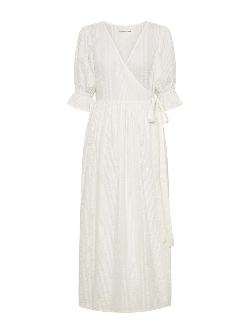 Daughters of India Uma Wrap Maxi Dress in White - Picture 11 of 14